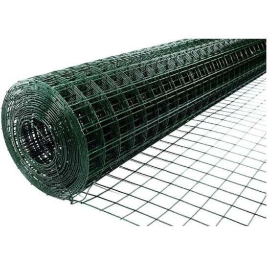 Galvanized mesh welded in PVC coating 100x50x2.1-2x30m