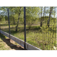 Fence section anthracite color H1.73 L2.5 shell 200x55x4.0 Zn+PPL