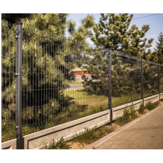 Fence section H1.23 L2.5 200x55x4.8 Zn+PPL