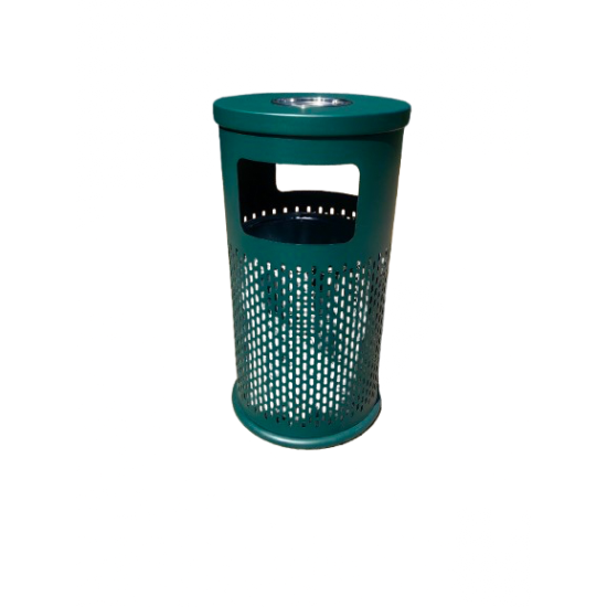 Kosz na śmieci z popielniczką Miami w kolorze zielonym