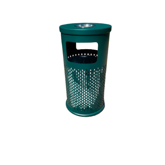 Kosz na śmieci z popielniczką Miami w kolorze zielonym